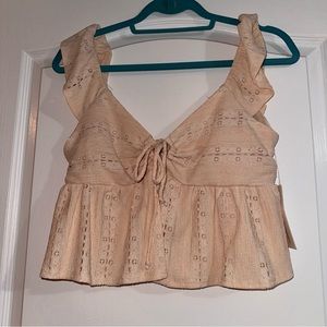 Urban romantics Flowy tank top tan